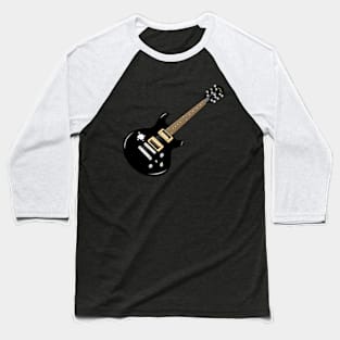 Black Guitar Baseball T-Shirt